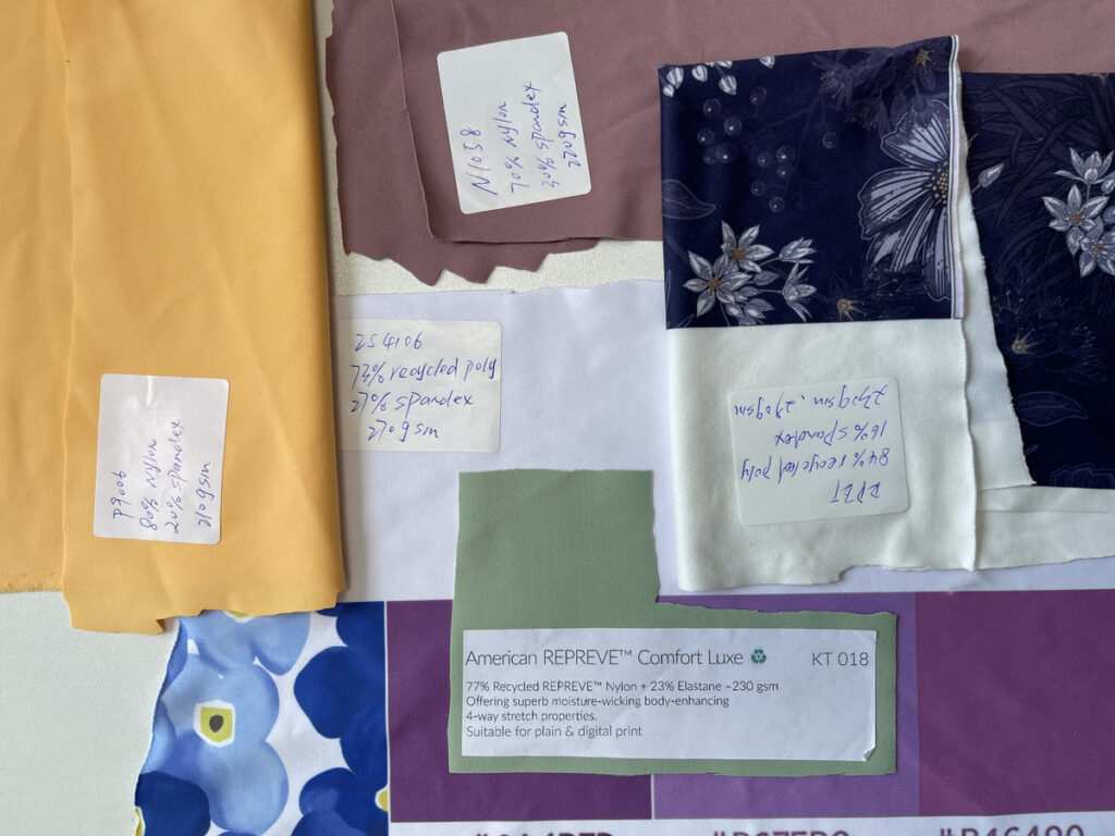 Activewear fabric options in china fabric ready to test color fastness