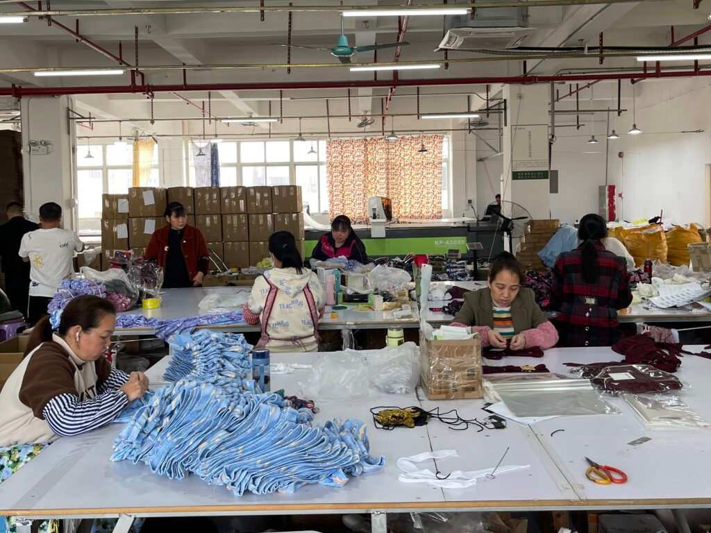 activewear manufacturers in china factory production line