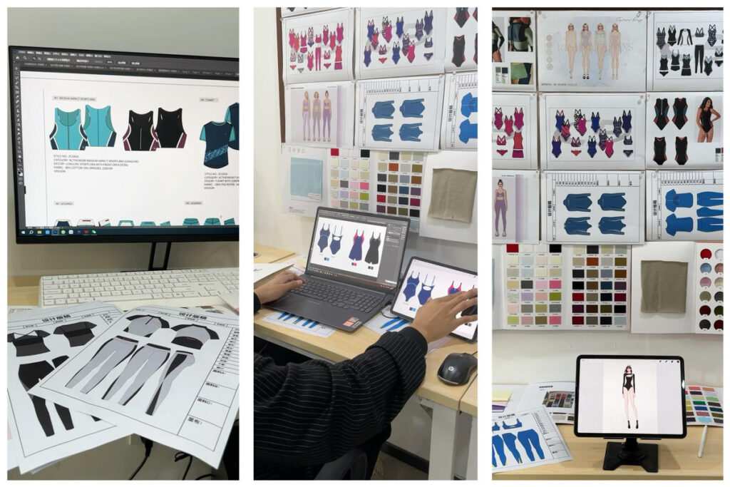 Custom modest activewear design and pattern grading