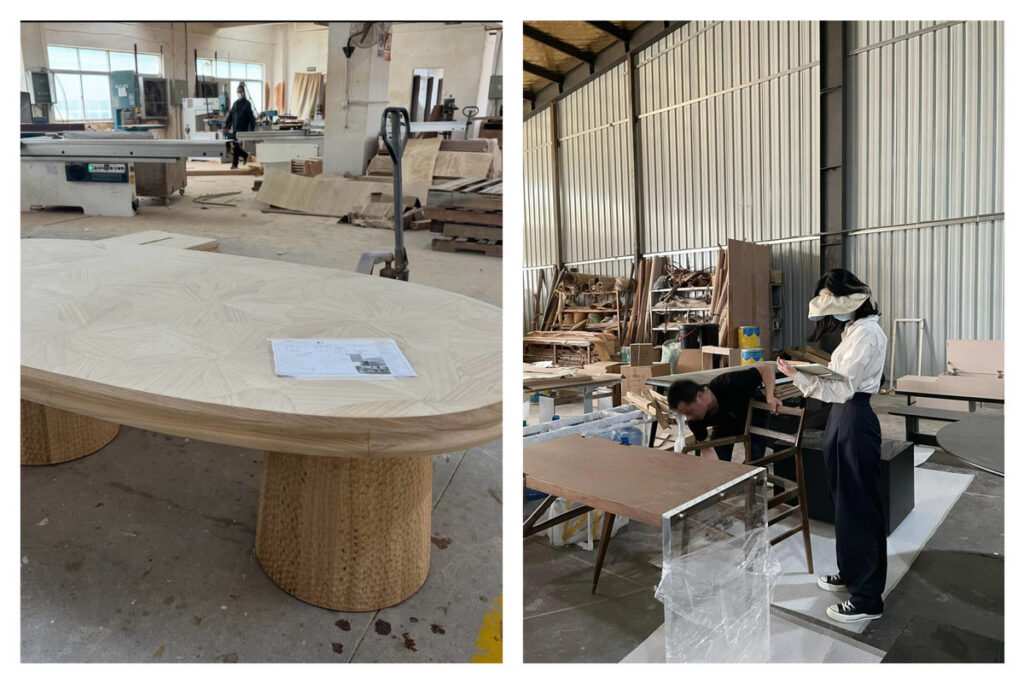 China sourcing agent services handling quality control for Foshan furniture and building materials.