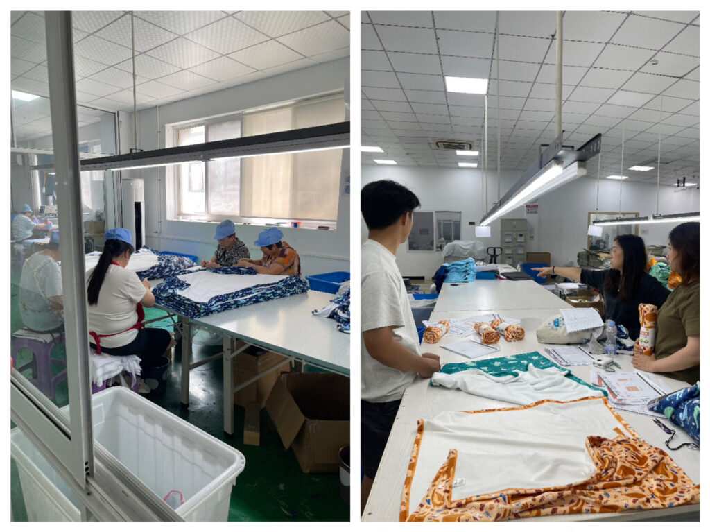 Sourcing consultant conducting a mid-production inspection to prevent quality fade in China manufacturing.