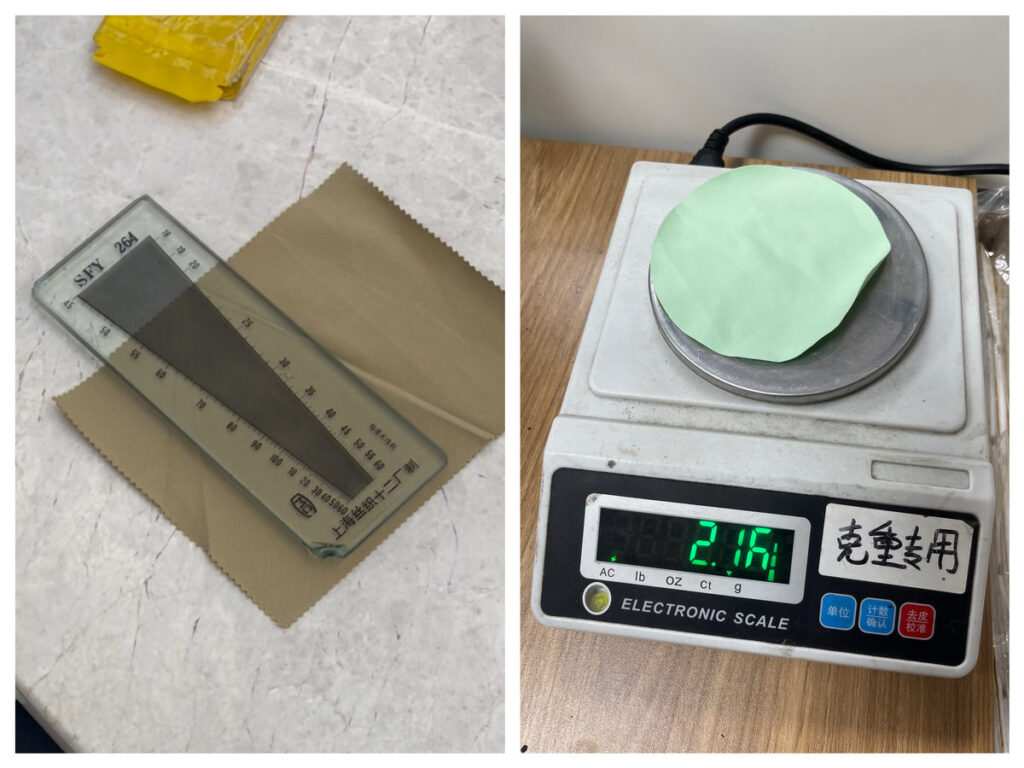 fabric quality inspection China checking warp / weft tension and gsm